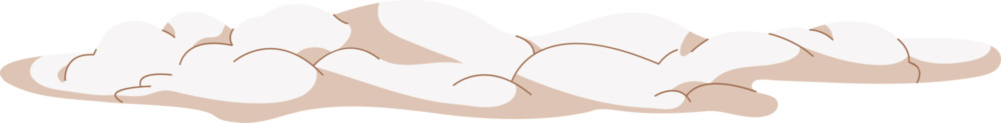 Abstract Smoke or Steam Cloud Cartoon Illustration