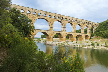 Fototapeta premium Bridge of the Garde, Languedoc Roussillon region, France, Unesco World Heritage Site