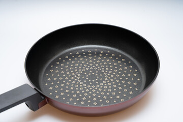 Cooking frying pan on a white background