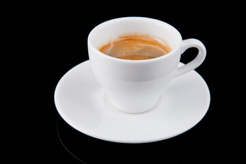 coffee isolated on black