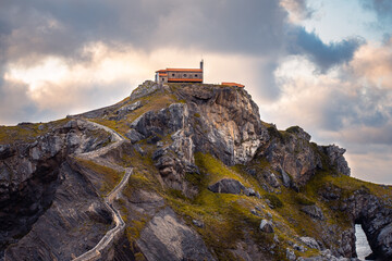 Beautiful landscape of the castle  San Juan de Gaztelugatxe spain