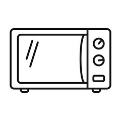 Microwave oven icon. Simple line microwave oven icon for templates, web design and infographics.