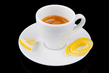 coffee isolated on black