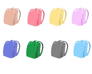 Clip art of colorful school bag