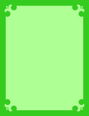 Border frame. Vector green frame isolated on white background