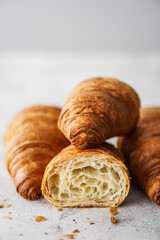 Closeup view of croissant