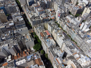 Buildings of Copacabana Beach, Rio de Janeiro, Brazil  - Drone top view