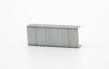 staples pin isolate on white background, selective focus
