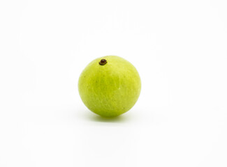 single gooseberry isolated on white background