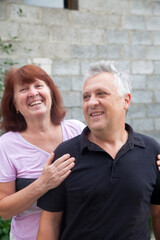 Fototapeta premium Elderly people are happy on summer day