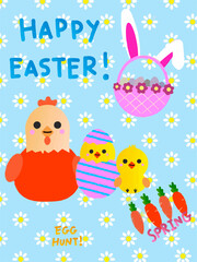 Chicken easter Spring bunny