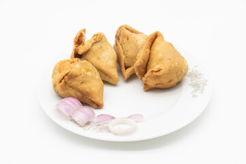 deep fried Singara made by potato and maida, spicy snacks