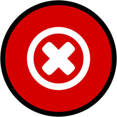 red cross cancel button