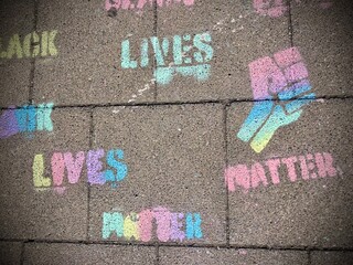 Black lives matter - graffiti on the wall 