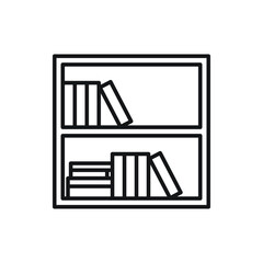 book shelf icon for website graphic resource, presentation, symbol