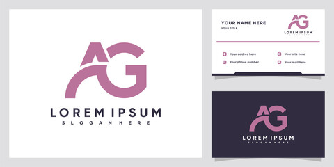 Initial AG logo design with creative modern concept