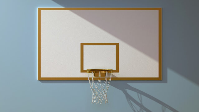 Golden Basketball Hoop Front View