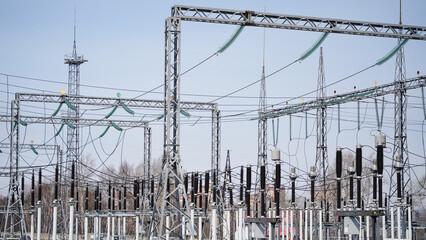 Electrical substation - electrical installation. Reception, conversion and distribution of...