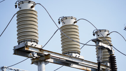 Electrical substation - electrical installation. Reception, conversion and distribution of...