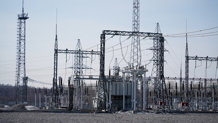 Electrical substation - electrical installation. Reception, conversion and distribution of electrical energy, transformers and other converters of electrical energy. 
