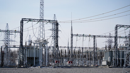 Electrical substation - electrical installation. Reception, conversion and distribution of...