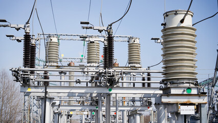 Electrical substation - electrical installation. Reception, conversion and distribution of...