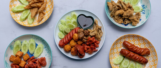 Mixed Halal and Thai Rice Dishes