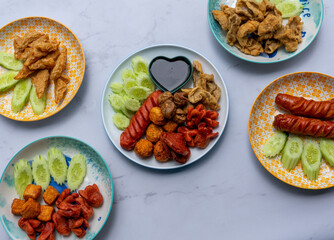 Mixed Halal and Thai Rice Dishes