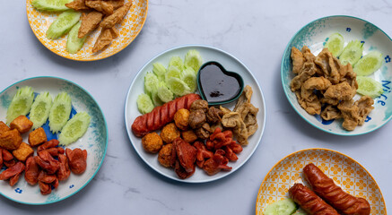 Mixed Halal and Thai Rice Dishes