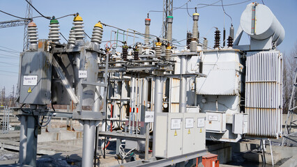 Electrical substation - electrical installation. Reception, conversion and distribution of...