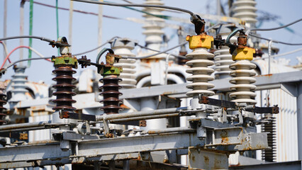 Electrical substation - electrical installation. Reception, conversion and distribution of...