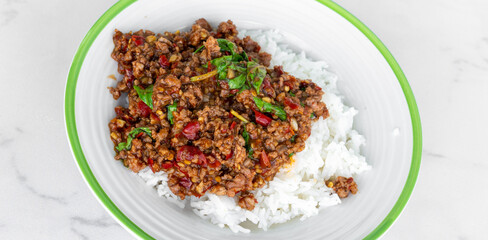 Mixed Halal and Thai Rice Dishes