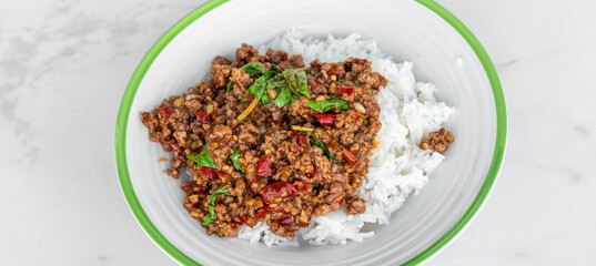 Mixed Halal and Thai Rice Dishes
