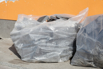 Obraz premium Müllsäcke mit Bauschutt, Deutschland, Europa