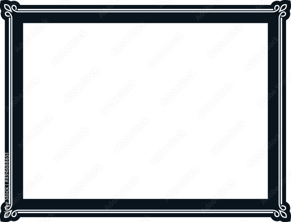 Wall mural border frame. vector picture art frame isolated on white background