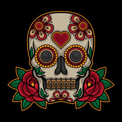 mexican skull tattoo