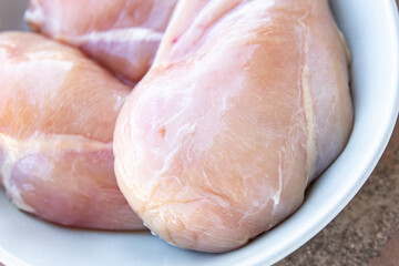 raw chicken breast fresh poultry meat fresh portion healthy meal food diet snack on the table copy space food background rustic top view keto or paleo diet