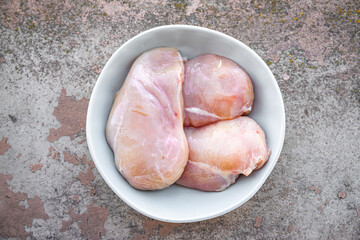 raw chicken breast fresh poultry meat fresh portion healthy meal food diet snack on the table copy space food background rustic top view keto or paleo diet