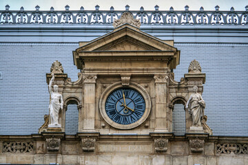 Architecture details - clock on historic building