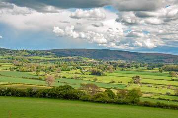 Radnor hills in Wales.