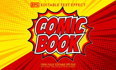 Comic pop art editable text effect