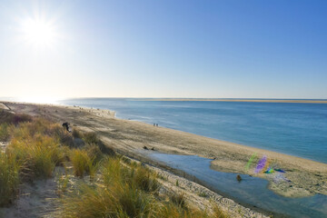 View of the beach at La Teste de Buch, France/Vue sur la plage à la Teste de Buch, France