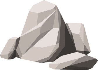 Big Heavy Rocks Cartoon Illustration