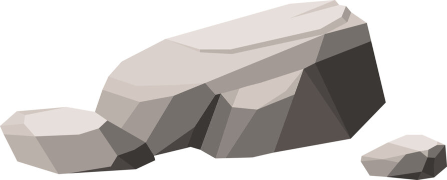 Solid Stone Cartoon Illustration