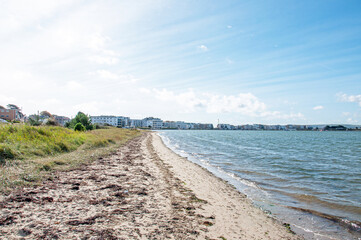 Poole harbour in Dorset in the summertime.