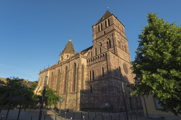 Fototapeta na wymiar Protestant Church Saint Thomas, Strasbourg, Alsace, Bas-Rhin Department, France