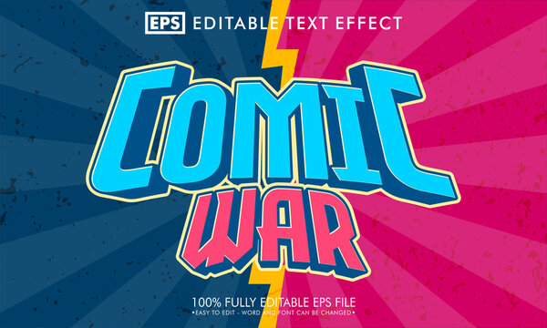 Comic Pop Art Editable Text Effect