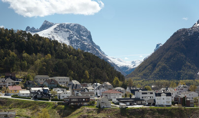 Fototapeta na wymiar The Town of Andalsnes, Norway
