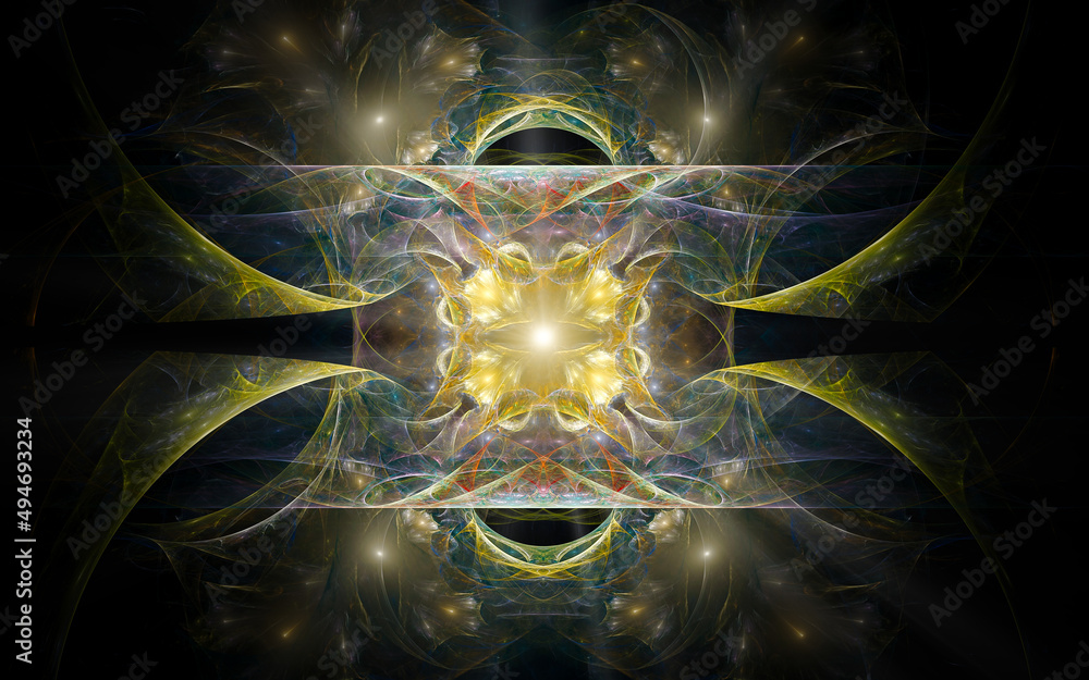 Aufkleber digital illustration abstract image generated fractal background image wallpaper pattern of various 