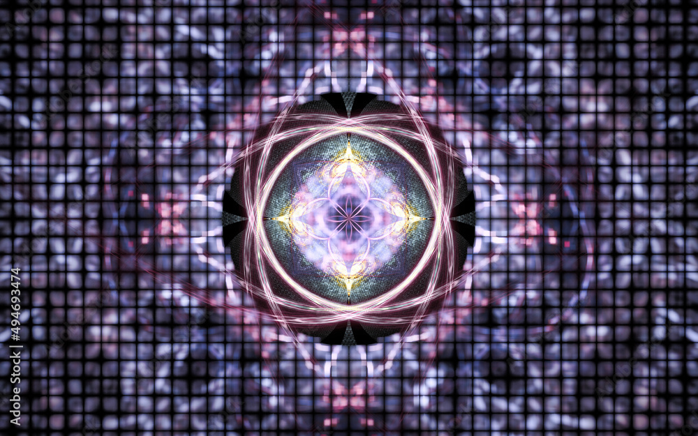 Poster digital illustration abstract image generated fractal background image wallpaper pattern of various 
